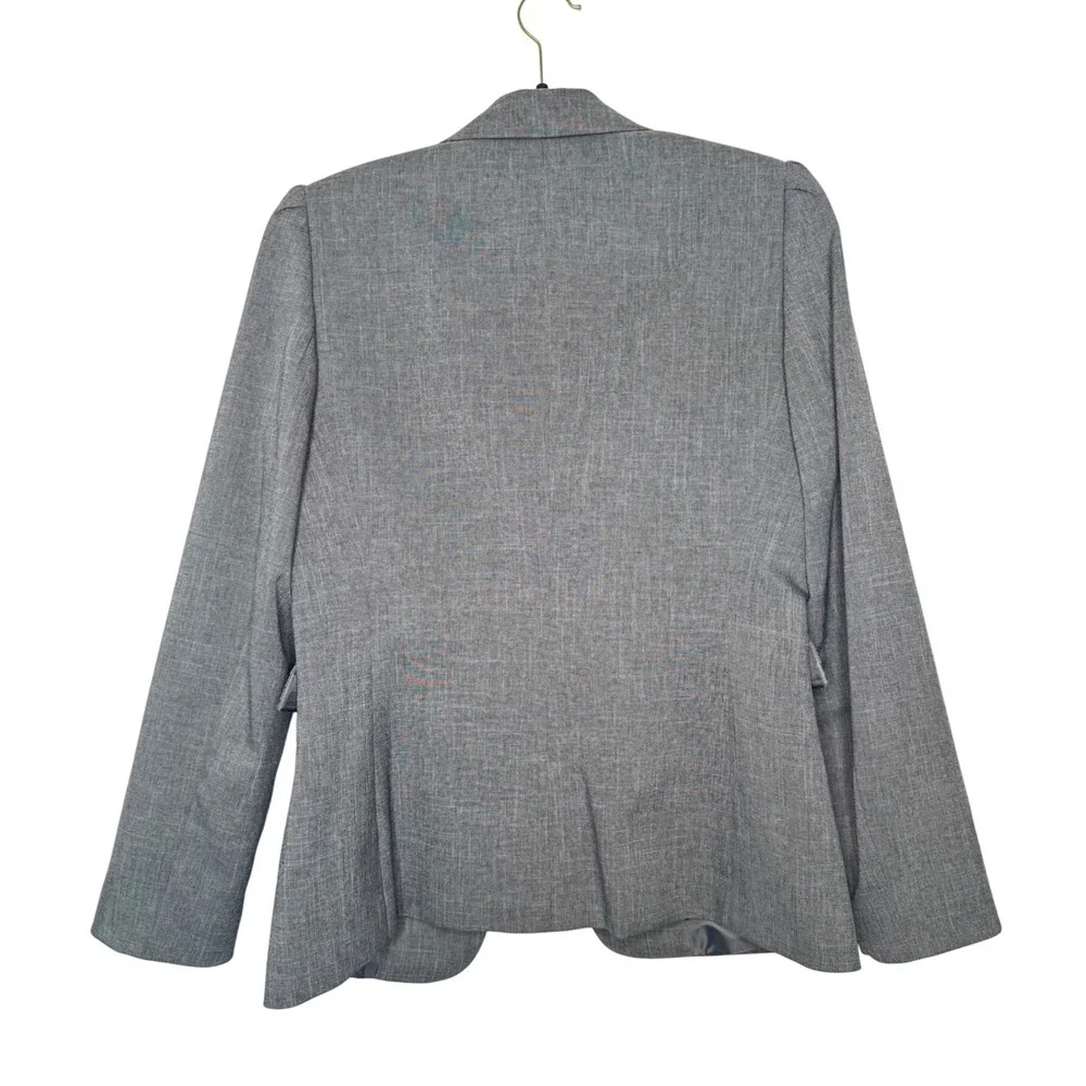 Tahari Arthur S. Levine‎ Womens Grey 2 Button Blazer Jacket Size 6 Professional